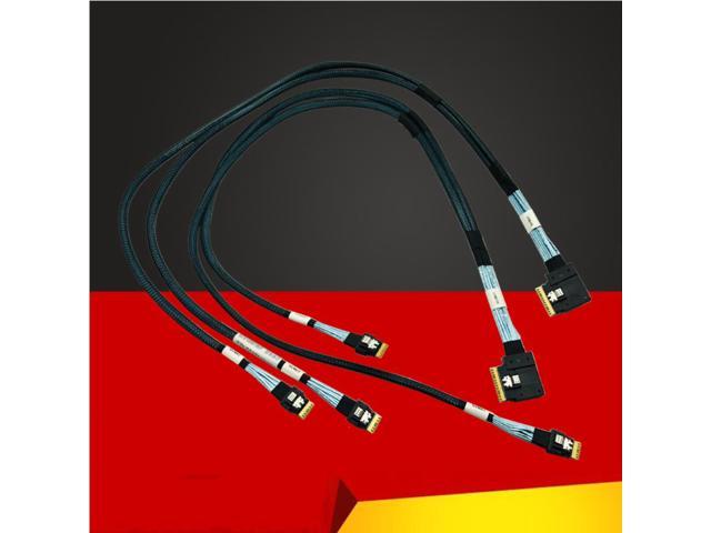 SAS Cable SFF-8654 to 4x SFF-8654 74Pin to 4x 38Pin 01KN140 for Lenovo R590 Motherboard 12x3.5 HDD Backplane Cord NVME SSD Cable