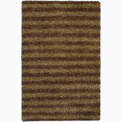 Artist's Loom Hand-woven Shag Rug (7'9 X 10'6) - 7'9 X 10'6 (Gold - 7'9 X 10'6)