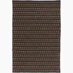 Artist's Loom Hand-woven Contemporary Stripes Wool Rug (9'x13')