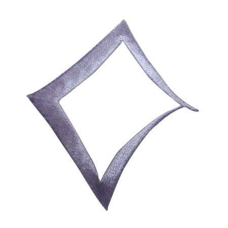 ID 8775 Purple Abstract Diamond Patch Design Shape Embroidered Iron on Applique