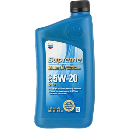 (6 Pack) ChevronÃÂ® Supreme SAE 5W-20 API SN Motor Oil 1 Qt. Bottle