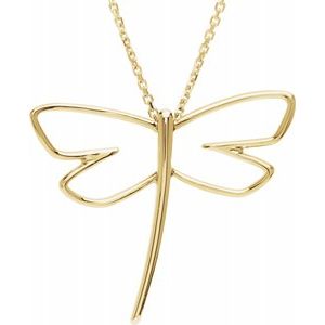 14K White Dragonfly Pendant  14K White  Pendant  Polished  Metal Fashion Dragonfly Pend Weight  3.37 DWT (5.24 Grams)