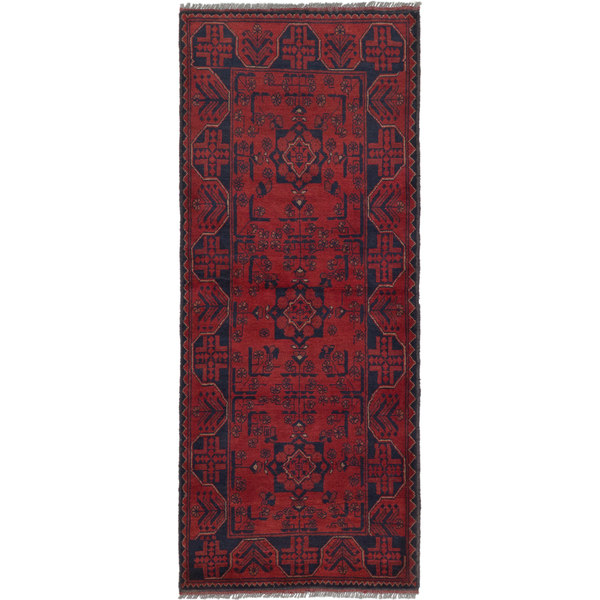 Ecarpetgallery Hand-Knotted Finest Khal Mohammadi Red  Wool Rug (2'8 X 6'8) (Red Rug (2' X 6'))