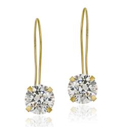 Icz Stonez 10k Yellow Gold Cubic Zirconia Dangle Earrings