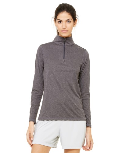 All Sport Womens Quarter-Zip Lightweight Pullover, 2XL, Dark Grey Heather