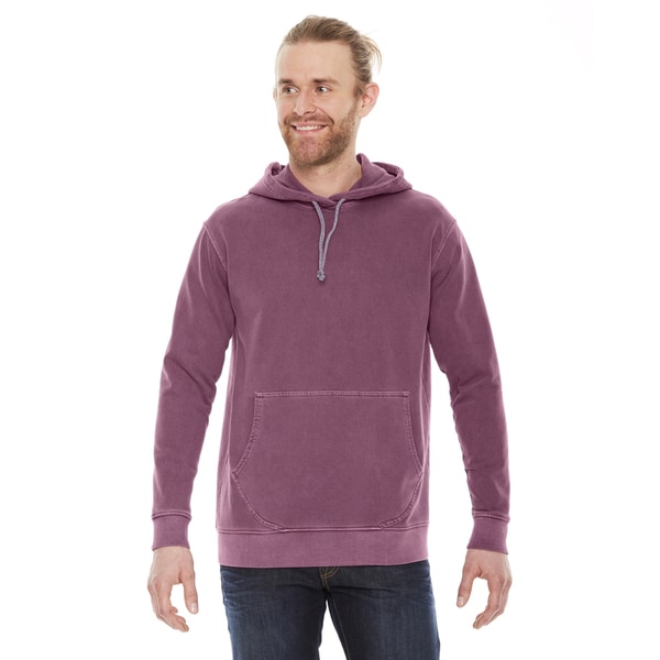 Unisex Nautical Red Cotton French Terry Hoodie