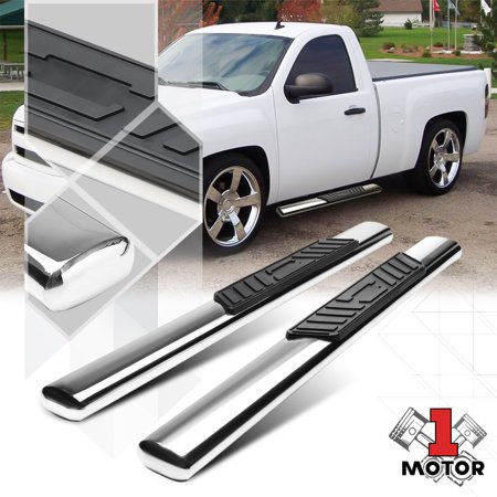 Chrome 5  Side Step Nerf Bar Running Board for 99-14 Silverado/Sierra Reg Cab 00 01 02 03 04 05 06 07 08 09 10 11 12 13