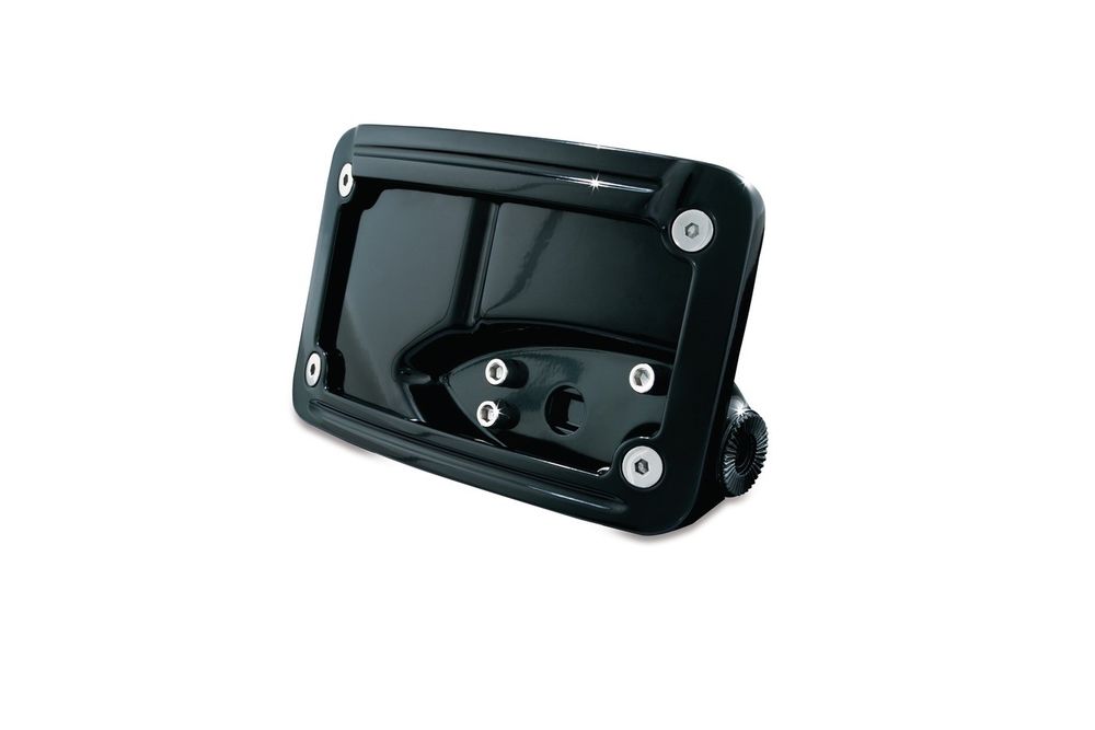 Kuryakyn 9253 Curved Horizontal Side Mount License Plate Holder