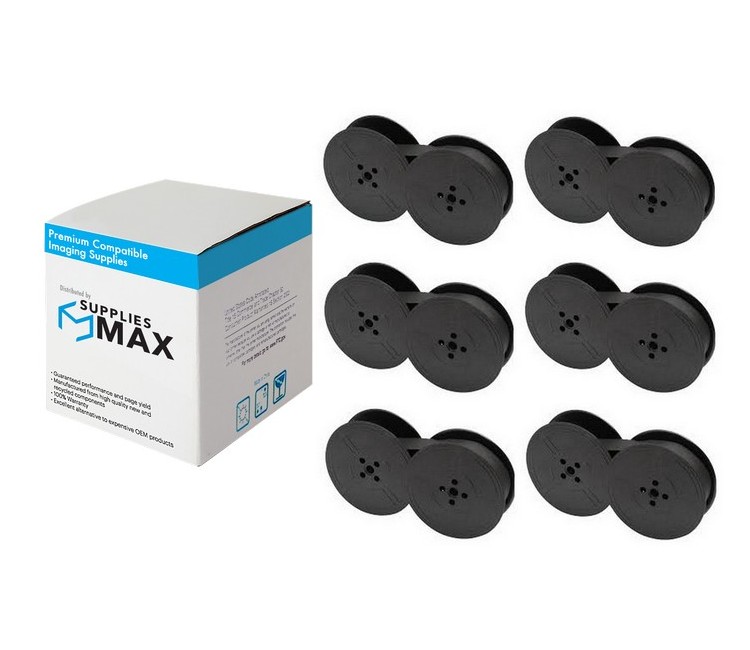 SuppliesMAX Compatible Replacement for Memorex 3205-0007 Black Printer Ribbons (6/PK) - Equivalent to Brother 7540