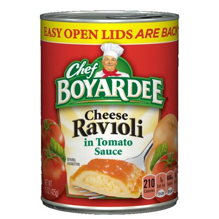 (8 Pack) Chef Boyardee Cheese Ravioli in Tomato Sauce, 15 Oz