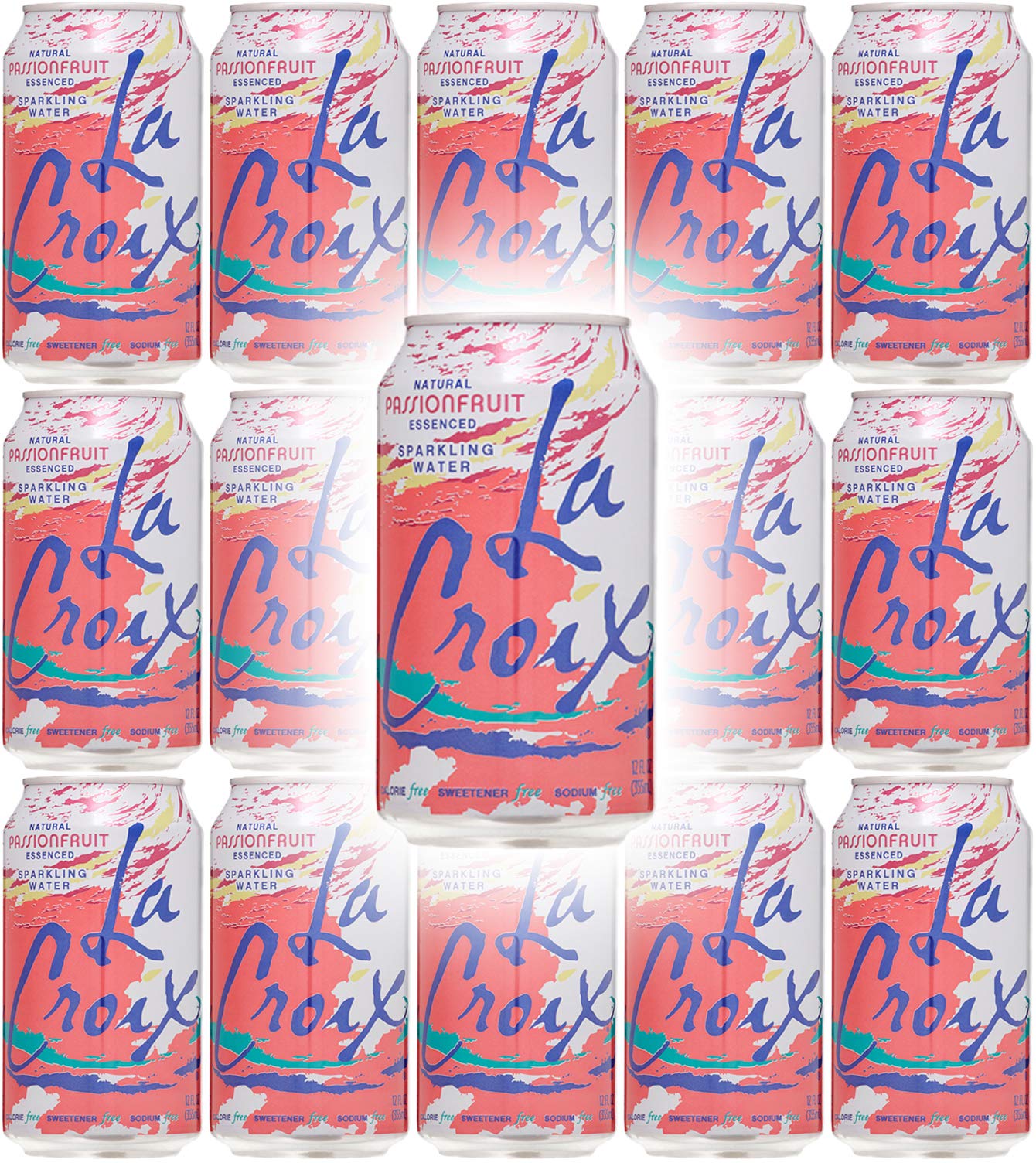 La Croix Passion Fruit Naturally Essenced Flavored Sparkling Water, 12 Oz Can (Pack of 15, Total of 180 Oz)