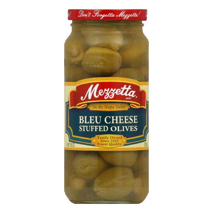 Mezzetta Blue Cheese Stuffed Olives Brine  9.5 OZ (Pack of 6)