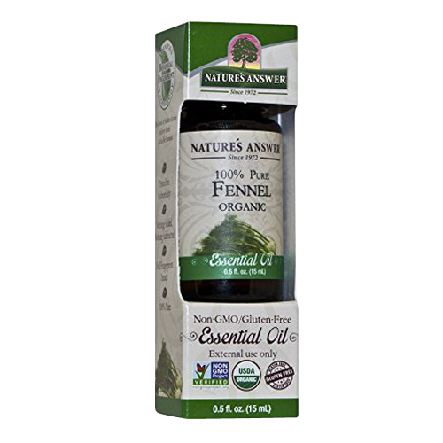Natures Answer 100% Pure Organic Essential Oil, Sweet Fennel, 0.5 Oz