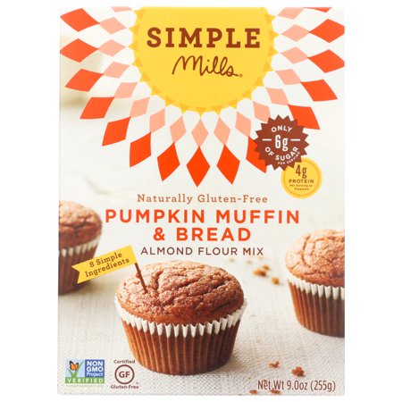 (6 Pack) Simple Mills Pumpkin Muffin and Bread Baking Mix, 9 Oz