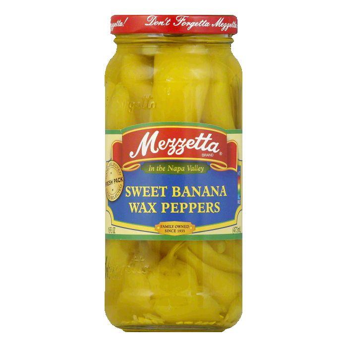 Mezzetta Sweet Banana Wax Pepper  16 OZ (Pack of 6)