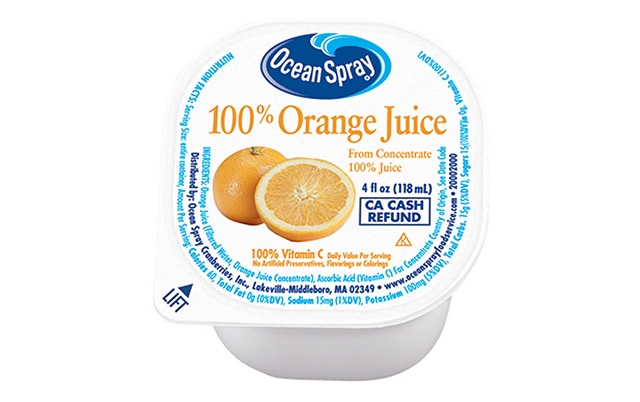 Ocean Spray Orange Juice, 4 Oz, 48 Count