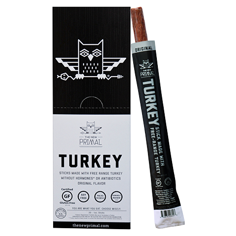 The New Primal Original Turkey Sticks  1 Oz (Pack of 20)