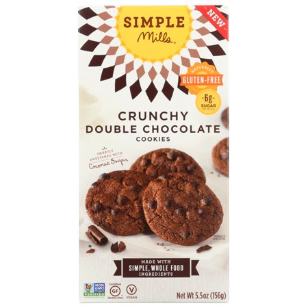 (6 Pack) Simple Mills Double Chocolate Crunchy Cookies, 5.5 Oz.