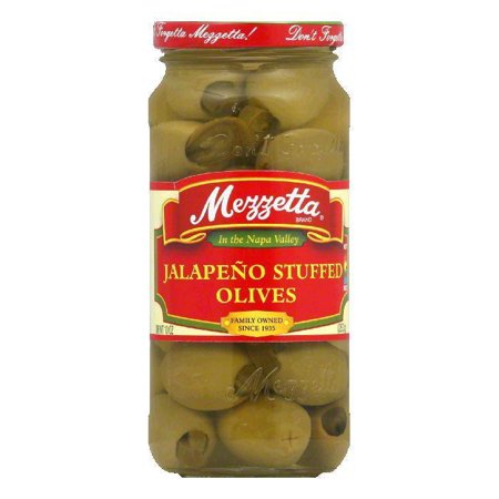 Mezzetta Jalapeno Stuffed Olives  10 Oz  (pack of 6)