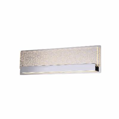 Justice Design ACR-4081-BUBL-CROM Acryluxe Collection LED 14 Inch Polished Chrome Bath Vanity Light Wall Light, Alloy Family