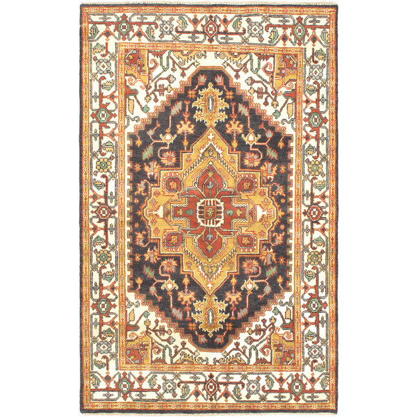 Ecarpetgallery Serapi Heritage Beige and Blue Wool Rug