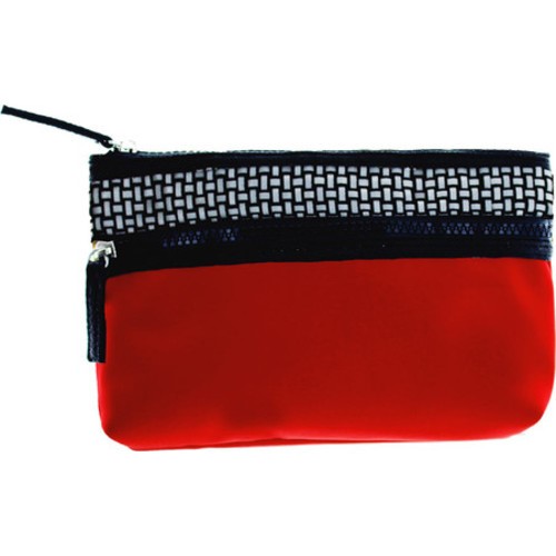 Bernie Mev Women's BM02 Small Cosmetic Bag Red Neoprene/Black Reflective - US Women's One Size (Size None)