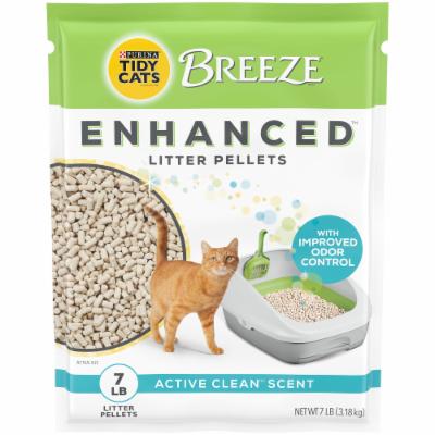 Purina Tidy Cats Breeze Enhanced Active Clean Scent 99.9 Percent Dust Free  Multi Cat  Scented Zeolite Pellet Cat Litter Refill