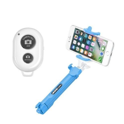 Selfie Stick Stativ Bluetooth Blau Für Blackberry 8520 9300 Curve 3g