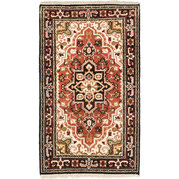 Ecarpetgallery Hand-Kotted Royal Heriz Brown Wool Rug (3'0 X 5'0) - 3' X 5'