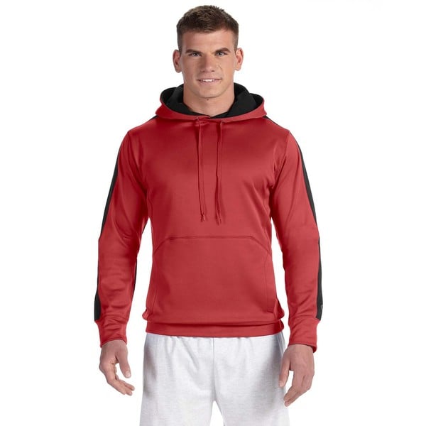 Men's Colorblock Scarlet/Black Pullover Hood