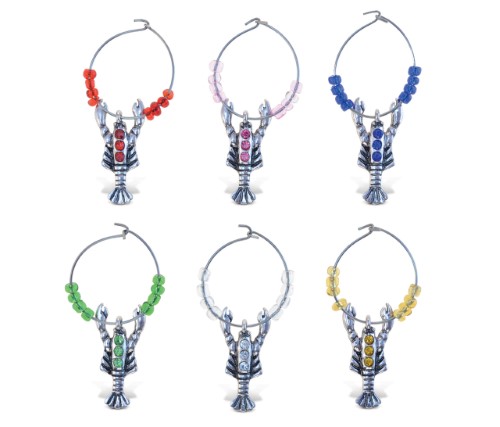 Lobster Metal Wine Charms