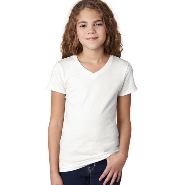 Girls' Premium Jersey the Adorable V - White - M