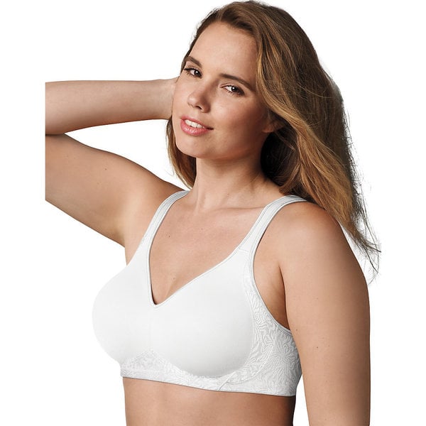 Playtex Women's 18-hour White Nylon/Spandex Seamless Smoothing Wirefree Bra