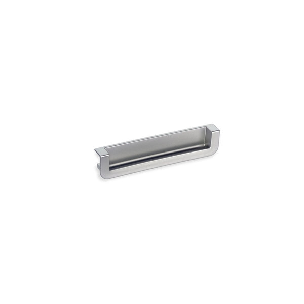 2518 Series 5 in. Center-to-Center Matte Chrome Recessed Edge Cabinet Pull
