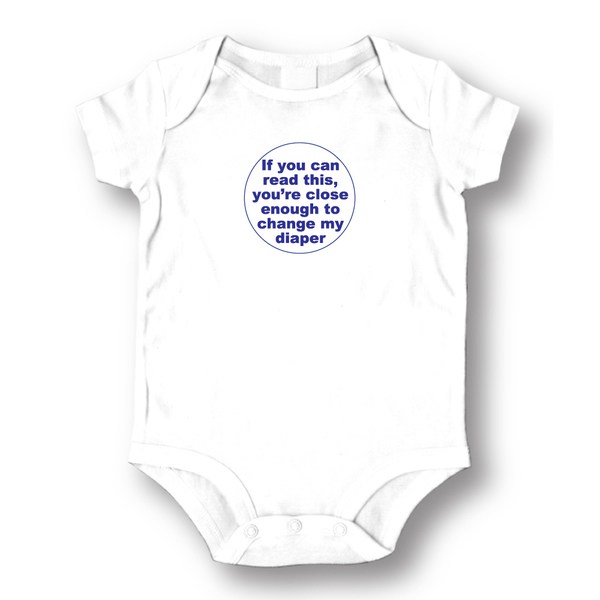 Change My Diaper' Infants' White Cotton Bodysuit One-piece