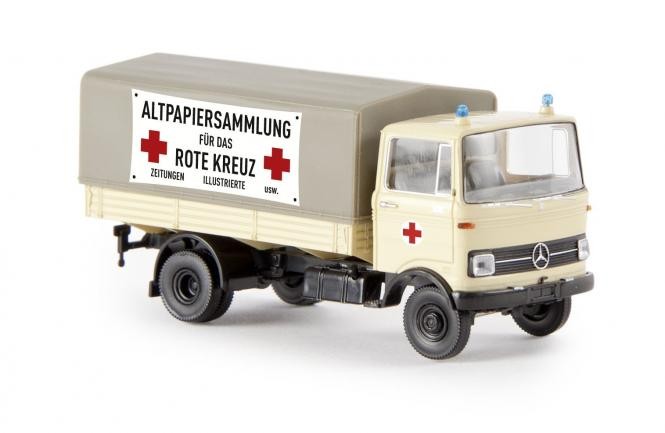 Brekina LKW Mercedes LP 608 PP DRK Altpapiersammlung 48575