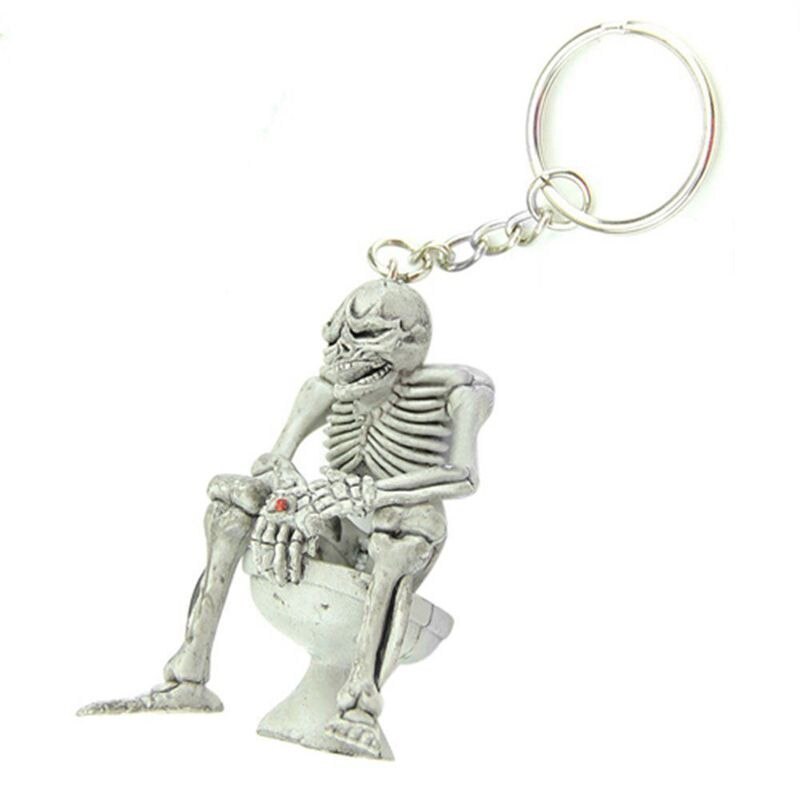 Schädel Wc Gummi Schlüsselanhänger Schlüssel Kette Ring Geschenk Der Männer