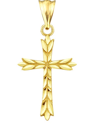 Handcrafted 10kt Gold Leaf Charm Pendant