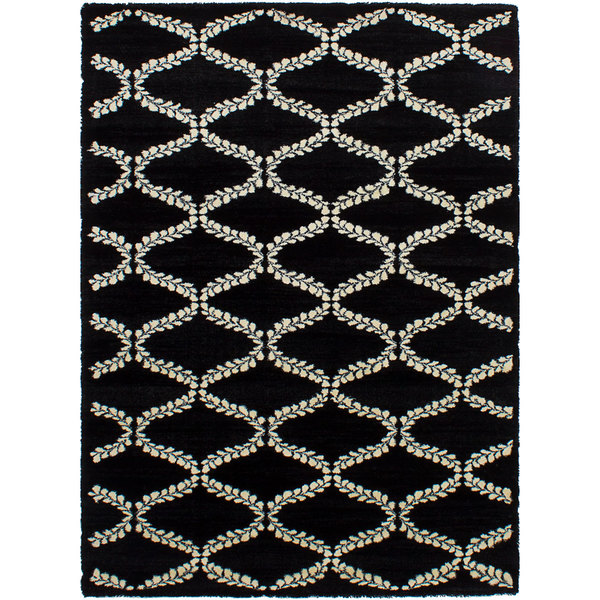 Ecarpetgallery Machine-Made Soho Black  Shag (5'6 X 7'8) (Black Shag (5' X 7'))