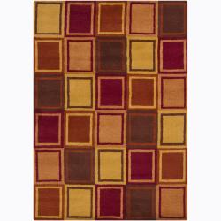 Artist's Loom Hand-tufted Contemporary Geometric Wool Rug (5'x7')