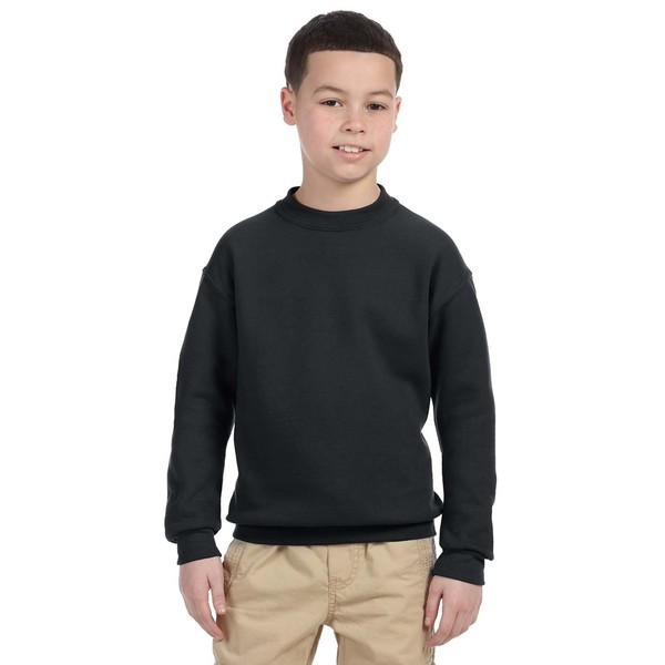 Super Sweats Youth Black Crewneck Sweatshirt