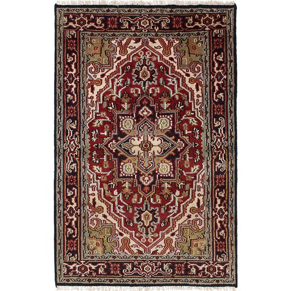 Ecarpetgallery Hand-knotted Royal Heriz Red Wool Rug (4' X 6'1) (Red Dark Red Rug (4' X 6'))