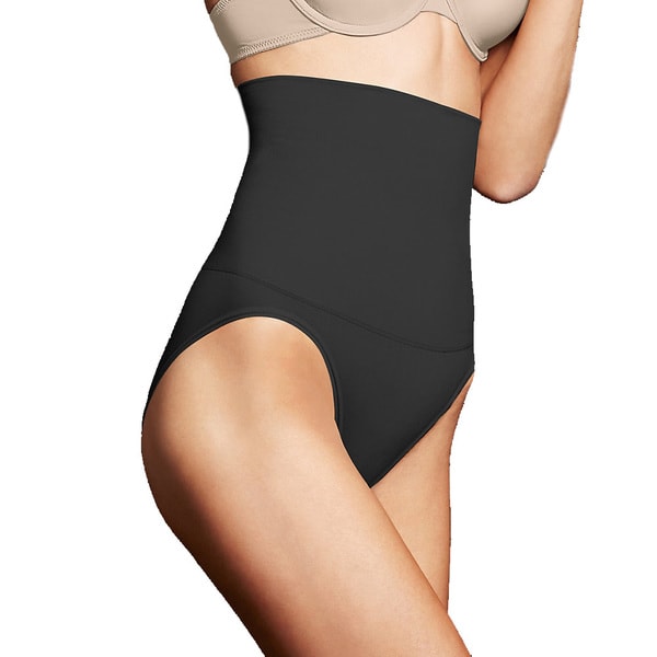 Maidenform Women's Black Nylon/Spandex Seamless Hi-waist Brief