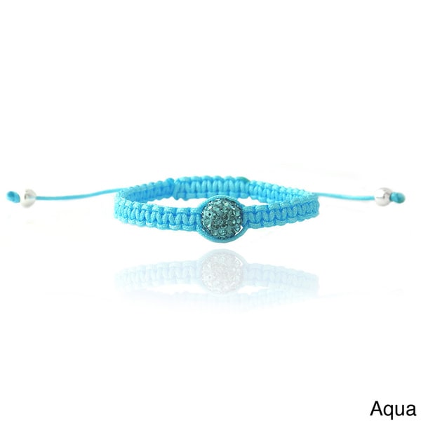 Icz Stonez Crystal Fireball Adjustable Children's Macrame Bracelet