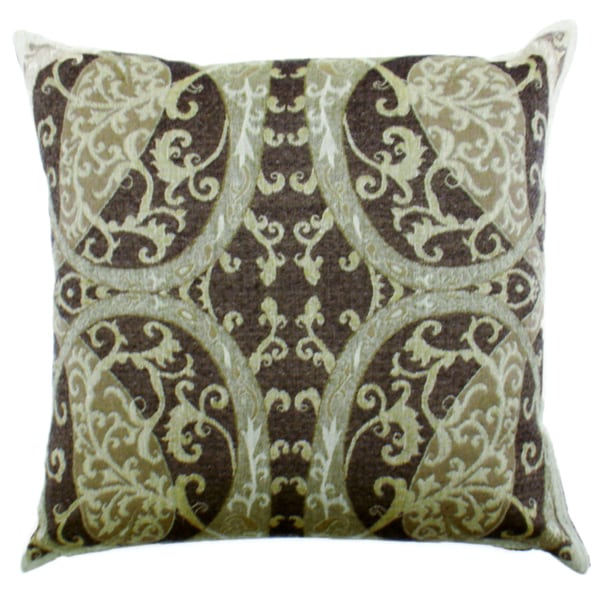 Persian Charm Green Boiled-wool 20-inch X 20-inch Throw Pillow