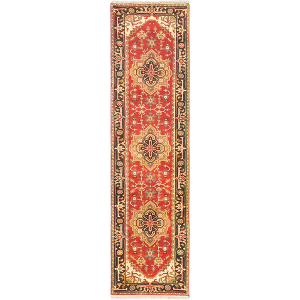 ECarpetGallery Hand-knotted Serapi Heritage Red Wool Rug (2'7 X 9'4)