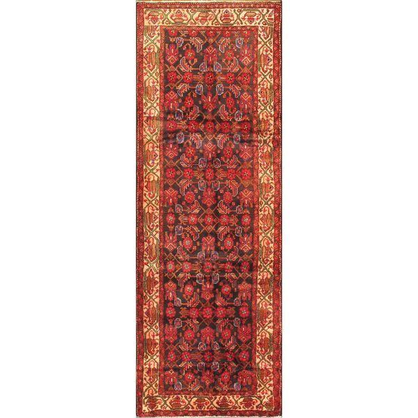 ECarpetGallery Hosseinabad Blue / Red Handknotted Wool Rug