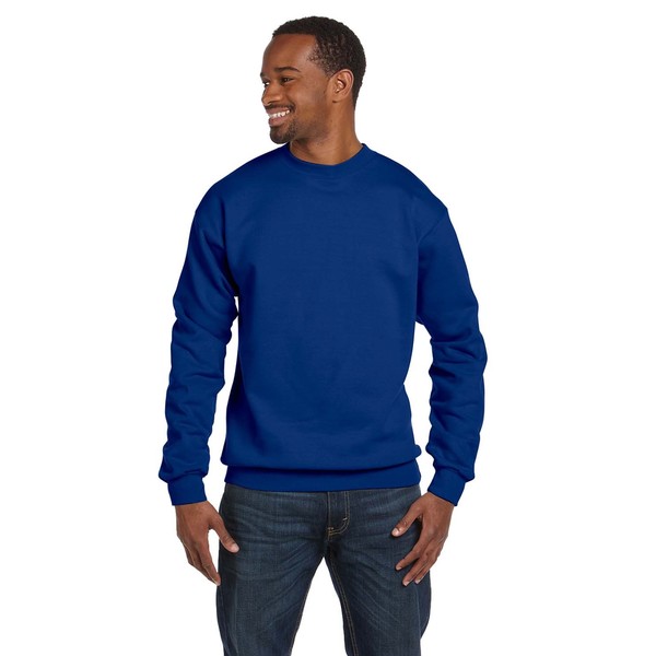 Comfortblend Ecosmart 50/50 Fleece Men's Crew-Neck Deep Royal Sweater