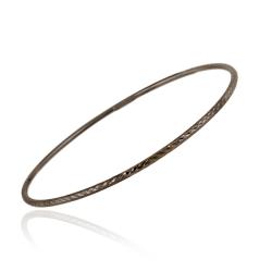 Mondevio Brown Rhodium Sterling Silver Bangle