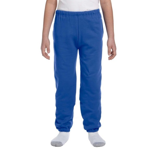 Super Sweats Boys' Royal Polyester Sweatpants with Pockets